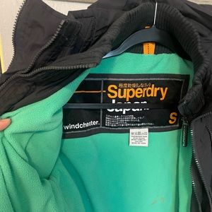 Superdry windcheater lightweight jacket Size S. Dark grey/teal.